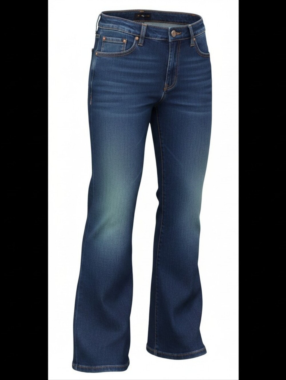 Women's Straight Leg Jeans in Dark Blue - Classic Everyday Comfort